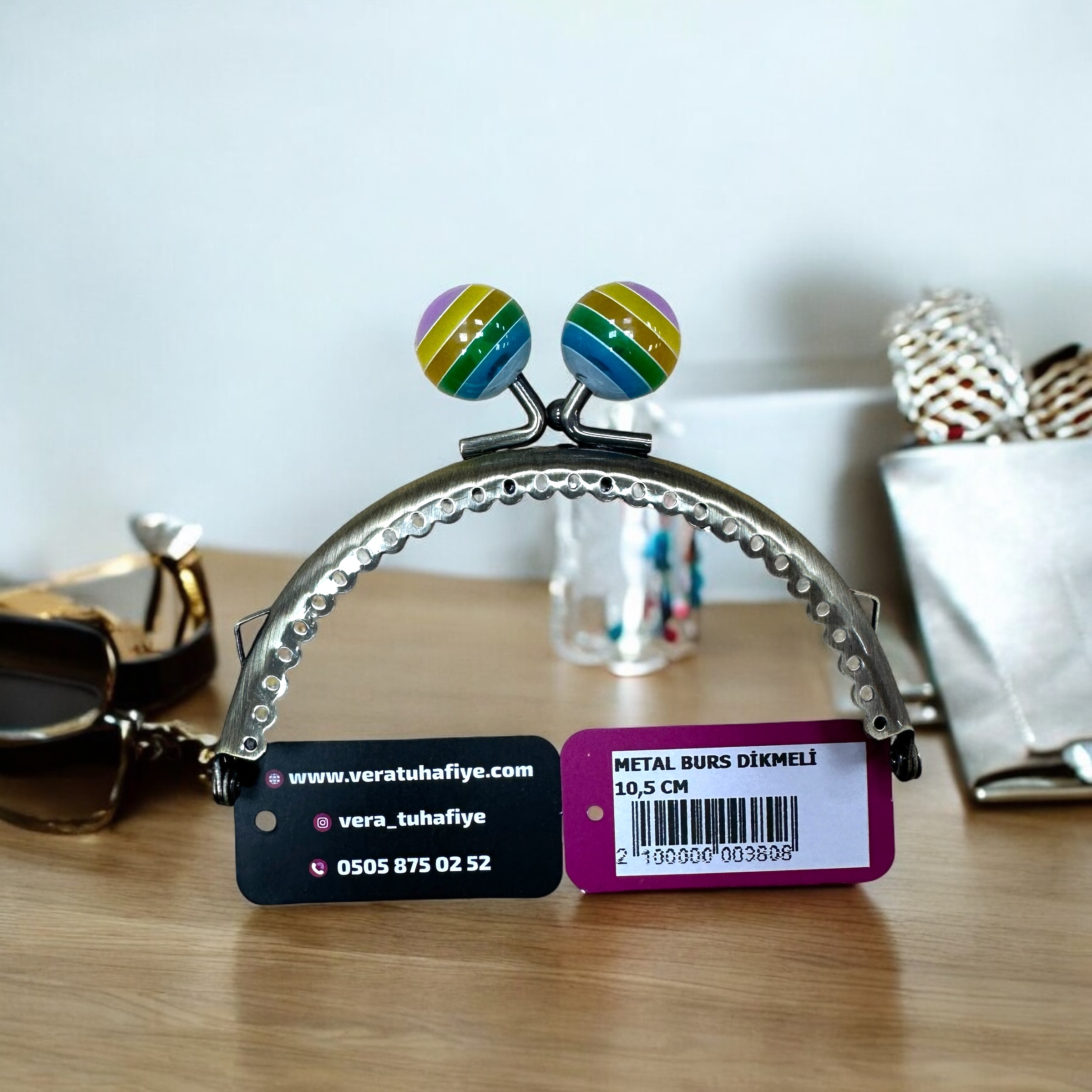 10.5 CM DİKMELİ BURS BONCUKLU